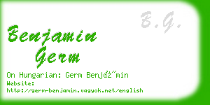 benjamin germ business card